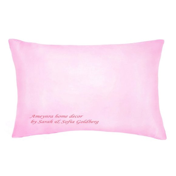 Light Pink Satin Decorative Pillow 16x20 Rectangular. New - Picture 1 of 1